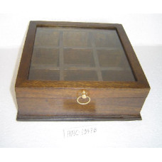 WOODEN SPICE BOX WITH GLASS