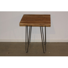 TABLE WOOD / IRON SQUARE 4 LEGS DOUBLE