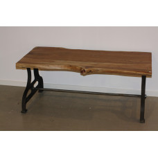 COFFEE TABLE WOOD / IRON LIVE EDGE HEAVY