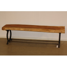 BENCH IRON / WOOD LIVE EDGE