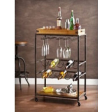 INDUSTRIAL BAR CART HIGH