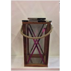 Wooden lantern with SS Steel top