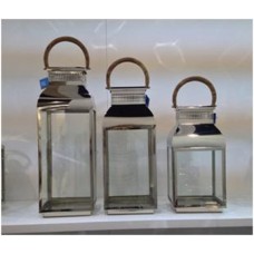 SS Steel lantern  with wooden lantern