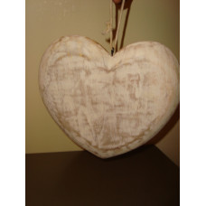 WOODEN HEART 20CM