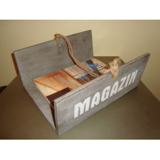 WOODEN MAGAZINE HOLDER