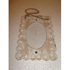 OVAL PHOTO FRAME WHITE