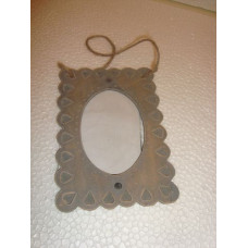 OVAL PHOTO FRAME GREY