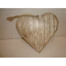 WOODEN HEART BIG 16CM