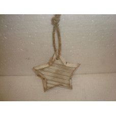 WOODEN STAR SMALL 10CM