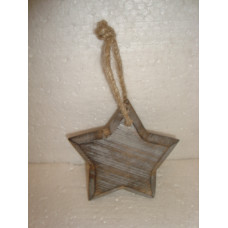 WOODEN STAR SMALL 10CM