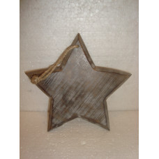 WOODEN STAR BIG 20CM