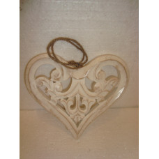 WOODEN HEART CARVING