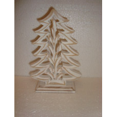 WOODEN X-MAS TREE SMALL WITH BASE