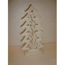 WOODEN X-MAS TREE BIG WITH BASE