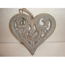 WOODEN HEART CARVING