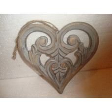 WOODEN HEART CARVING