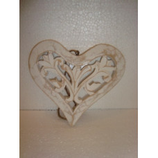 WOODEN HEART CARVING