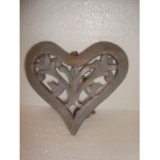 WOODEN HEART CARVING