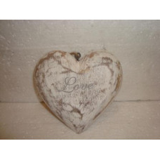 WOODEN HEART 13X13 CMS