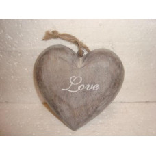 WOODEN HEART 13X13 CMS