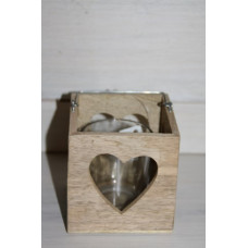 MINI HEART LANTERN WITH GLASS