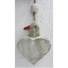 HANGING HEART BIRD SMALL