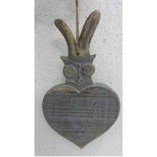 HANGING HEART OWL SMALL