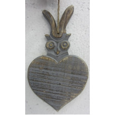 HANGING HEART OWL BIG