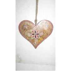 HANGING PRINTED HEART SMALL