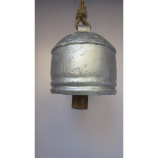 Iron bell round old silver