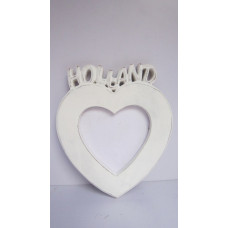 S  HOLLAND HEART PHOTO FRAME DECO WHOTE