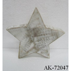 WOODEN STANDING STAR MED