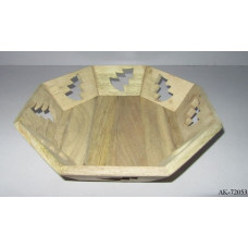 HEXAGON TRAY WITH TREE CUTTING BIG