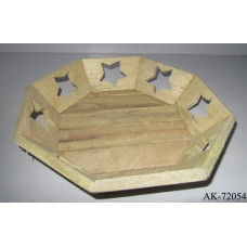 HEXAGON TRAY WITH STAR CUTTING SMALL