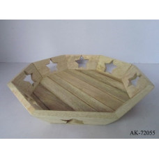 HEXAGON TRAY WITH STAR CUTTING BIG