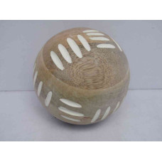 BALL 13.5 CM STRPES DECOR