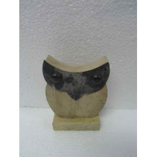 WDN-IRON DÉCOR OWL ON BASE SMALL