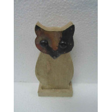 WDN-IRON DÉCOR BABY OWL ON BASE BIG