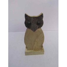 WDN-IRON DÉCOR BABY OWL ON BASE BIG