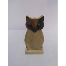 WDN-IRON DÉCOR BABY OWL ON BASE SMALL