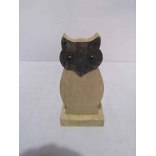 WDN-IRON DÉCOR BABY OWL ON BASE SMALL