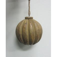 3 WOODEN MELON BALL HANGING"