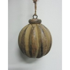 4 WOODEN MELON BALL HANGING"