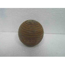 3 WOODEN STRIPES BALL DÉCOR WITH HOLE"