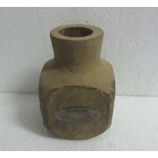 WOODEN SQ. VASE SMALL