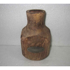 WOODEN SQ. VASE BIG