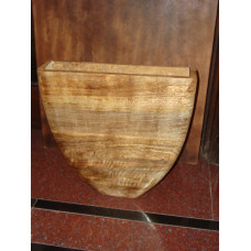 WOODEN U STAPE VASE