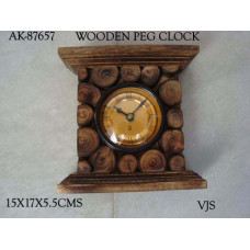 WOODEN PEG CLOCK