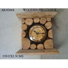 WOODEN PEG CLOCK