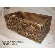 WOODEN PEG BASKET